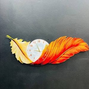 Bird feathers clock